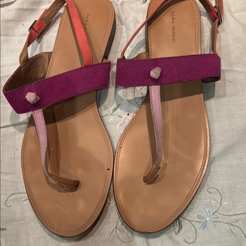 Zara Women's Sandals in Purple and Pink